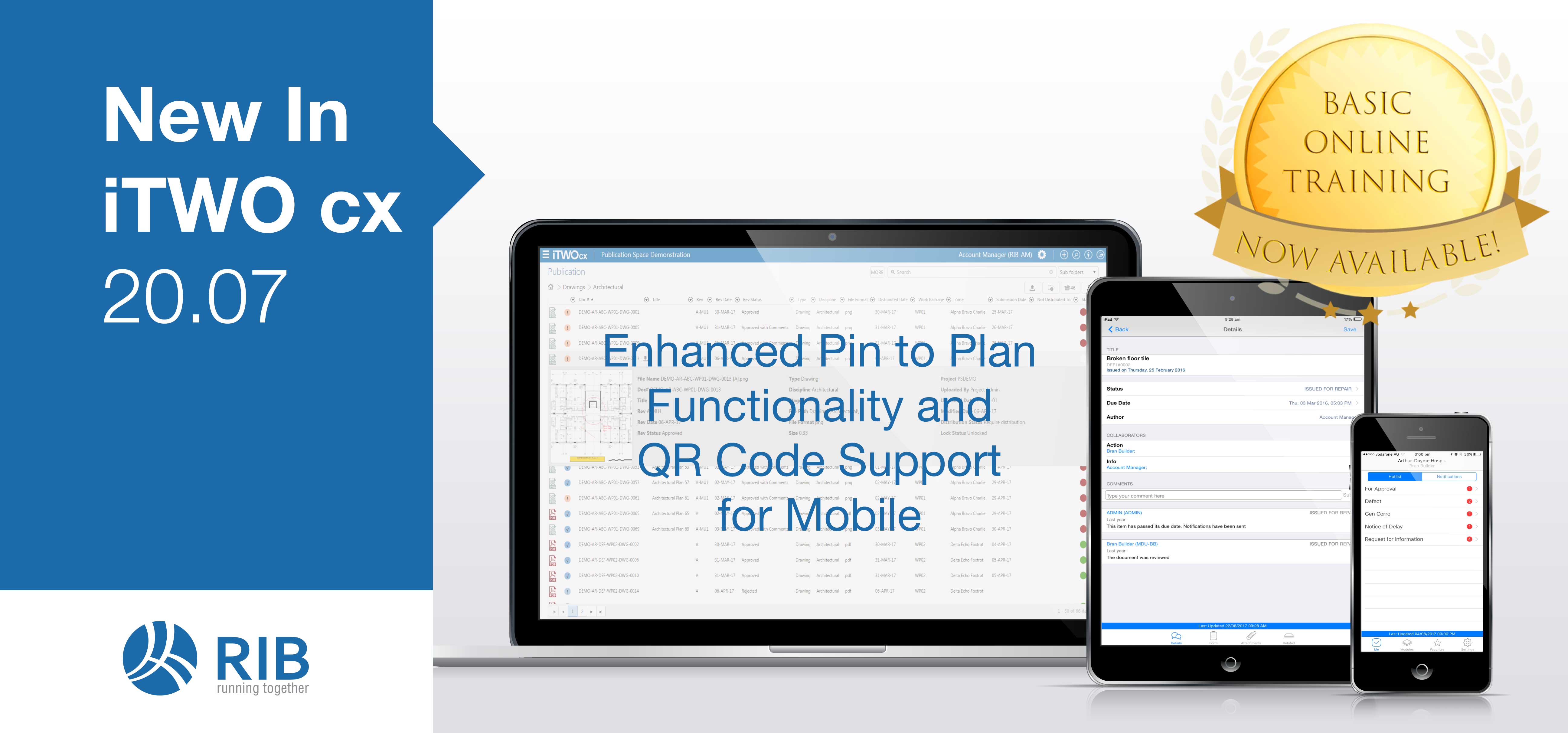 New in iTWO cx - Enhanced Pin to Plan Functionality